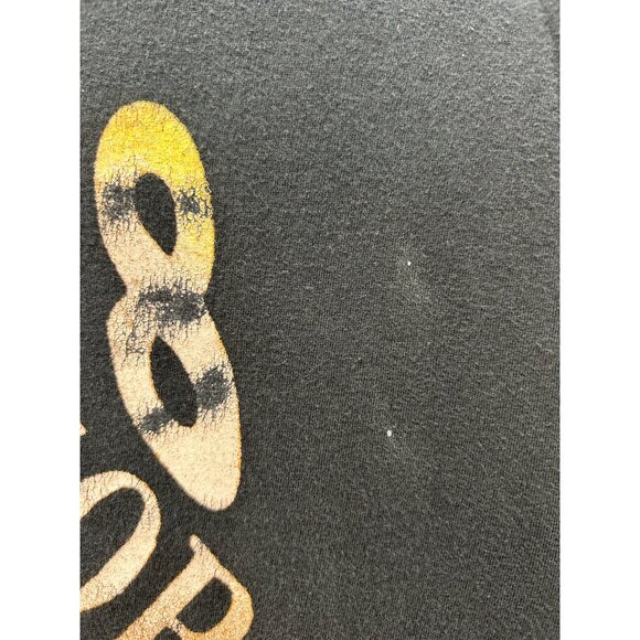 Chaps Mens Silver Anchor Shark Bay Graphic T-Shirt XL 100% Cotton Black faded - Picture 5 of 8